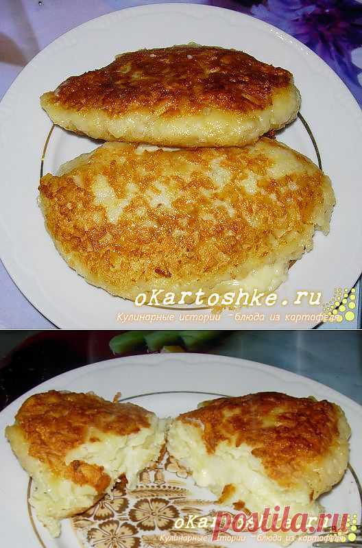 Пирожки из картошки с сыром | Самые быстрые пирожки из вчерашнего картофеля. Времени на готовку - 15-20 минут, при условии, что картофель уже сварен.