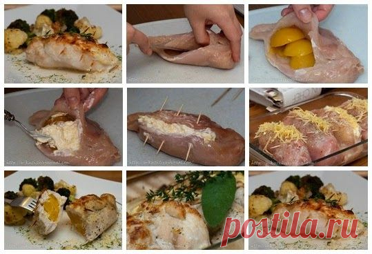 Лучшие кулинарные рецепты: Фаршированные куриные грудки
