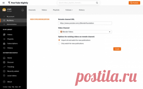 Выпуск децентрализованной видеовещательной платформы PeerTube 4.3 | ProHoster