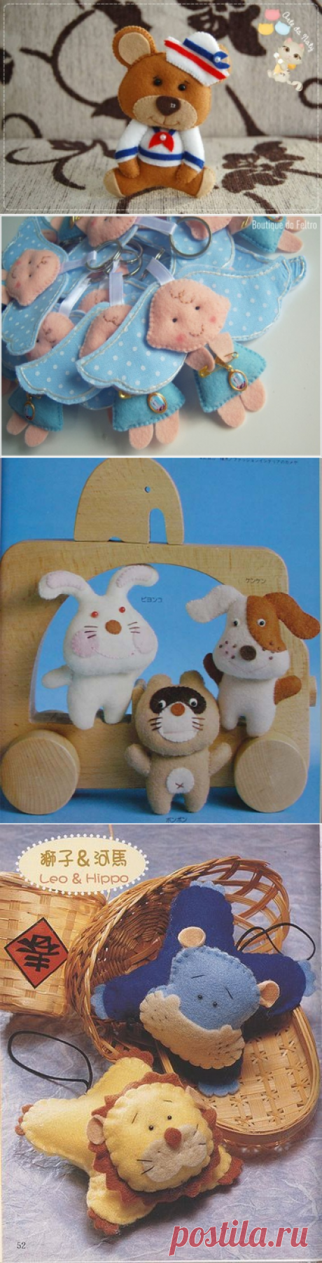 Игрушки из фетра с выкройками