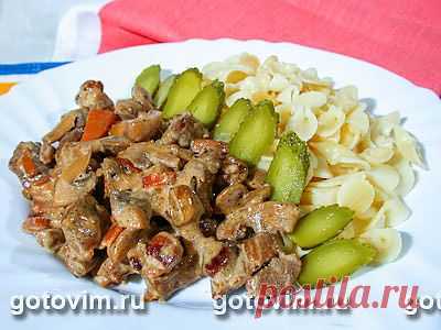 Мясо с грибами в сметане. Фото-рецепт / Готовим.РУ