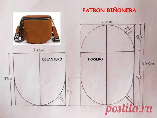 Patron Riñonera Coach patron riñonera