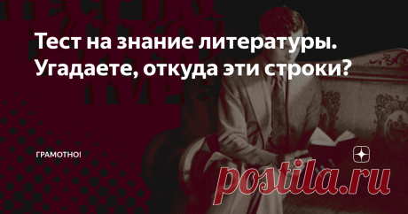Тест на знание литературы. Угадаете, откуда эти строки? Проверьте свою эрудицию!