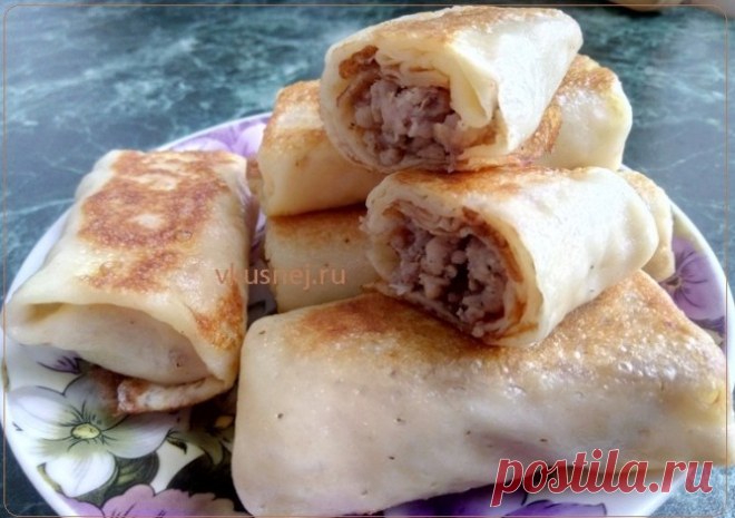 Как приготовить блинчики с мясом
