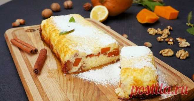 Запеканка с тыквой и орехами