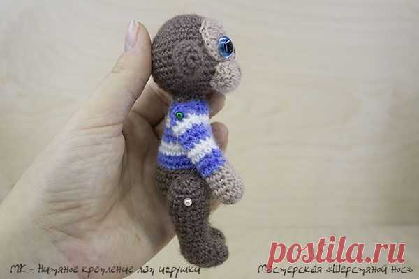 Нитяное крепление лап игрушек | woolennose.ru