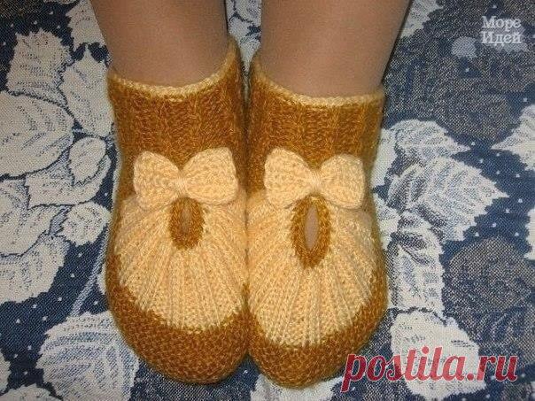 ​Тапочки с бантиком