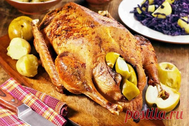 Утка с яблоками в духовке — Д а ч а