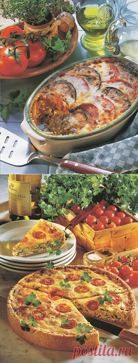 Готовим соленый торт с кабачками и запеканку из баклажанов