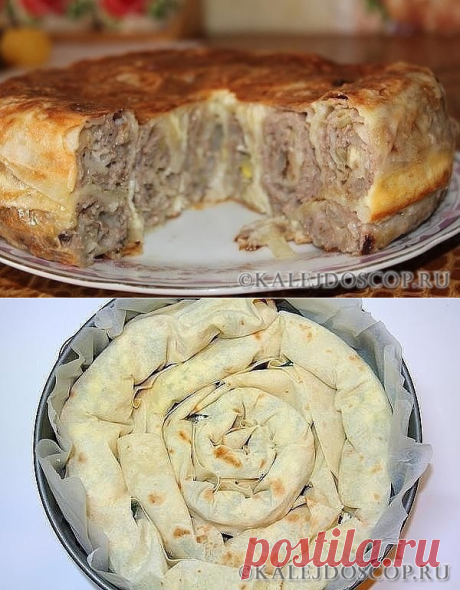 Пирог "Лаваш в заливке". | Калейдоскоп