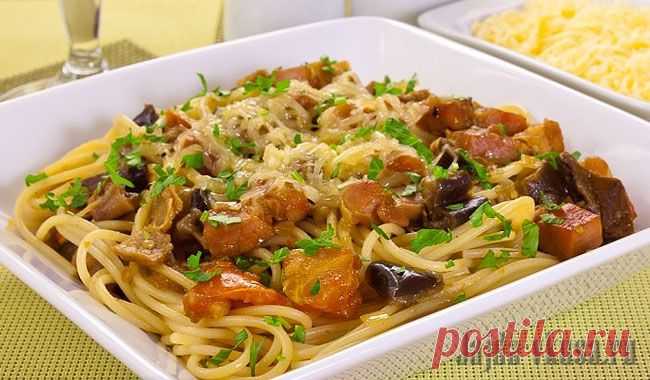 Спагетти с солониной. Итальянская кухня.