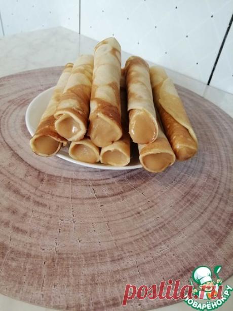 Вафельные трубочки на сковороде Кулинарный рецепт