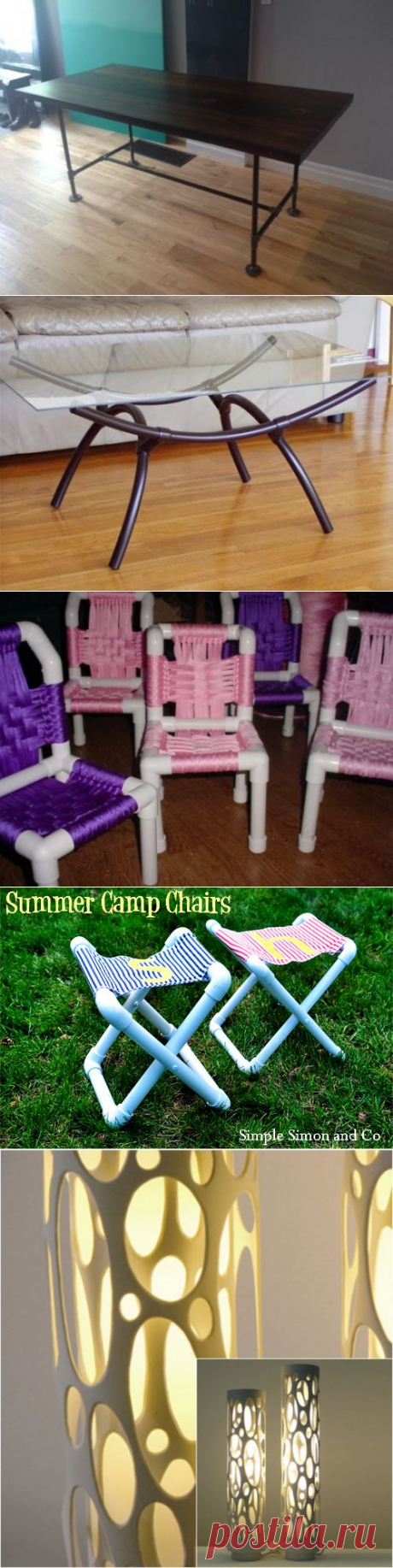 Трубы ПВХ пригодятся всегда! Идеи от мебели до украшений