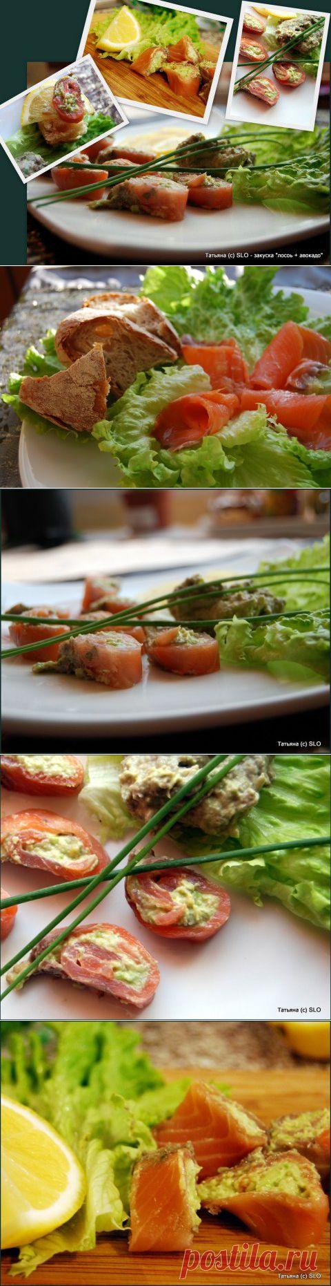 закуска "лосось + авокадо" ...