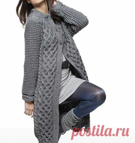Вязание спицами женщин Пальто