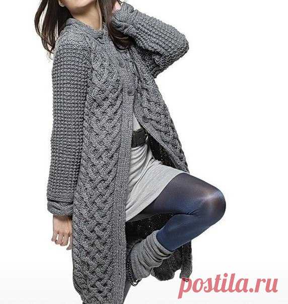 Вязание спицами женщин Пальто