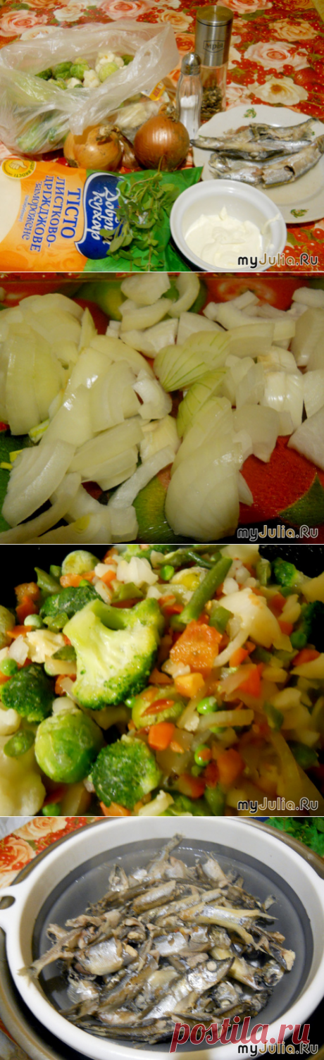 Саузварский рыбный пирог из мойвы