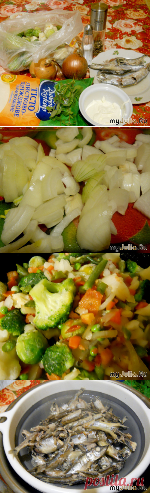 Саузварский рыбный пирог из мойвы