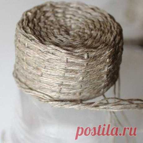 Корзинка из шпагата на форме из пластиковой бутылки — DIYIdeas