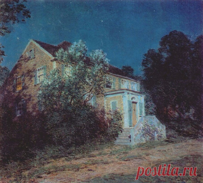 В мире ночь была... Художник Уиллард Лерой Меткалф / Willard Leroy Metcalf (США, 1858-1925)
