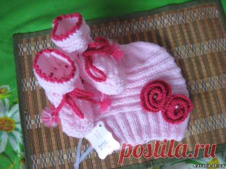 Набор &quot;Изысканность &quot; ----- жми----- - Наборы для малышей- пинетки,шапочки ( повязки) &lt;!--if()--&gt;- &lt;!--endif--&gt; - Вязяные вещи - Вязаные вещи на заказ