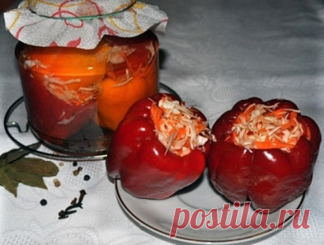 ОТЛИЧНАЯ ЗАКУСКА: ПЕРЕЦ, ФАРШИРОВАННЫЙ КАПУСТОЙ — Фактор Вкуса