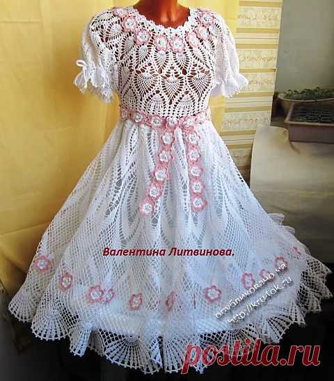 Платье на выпускной «Жемчужинка» - вязание крючком на kru4ok.ru