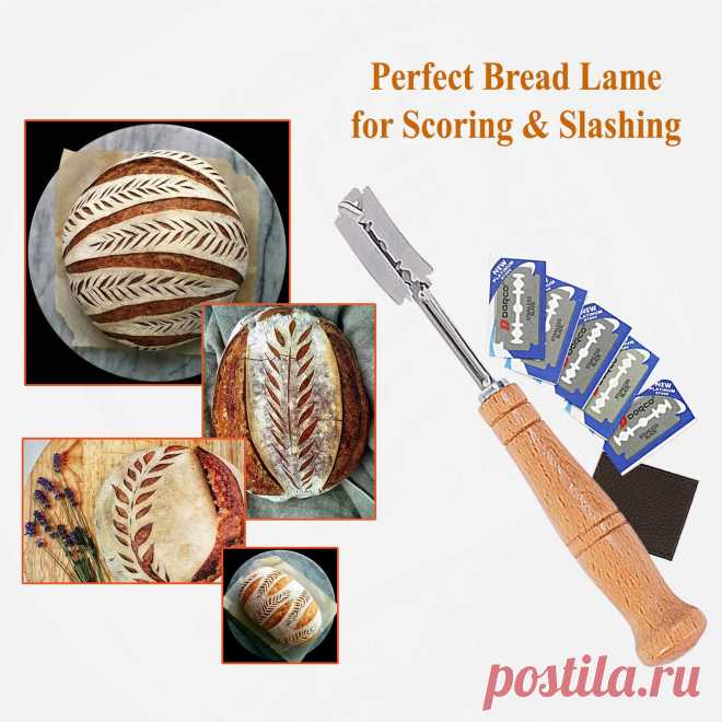 Amazon.com: SALA Store Bread Lame,Perfect Lame Bread Tool for Scoring & Slashing Sourdough Bread Easily, Included 4 Blades & Leather Protective Cover - Best Bakers Lame for Professional & Home Bakers: Home & Kitchen