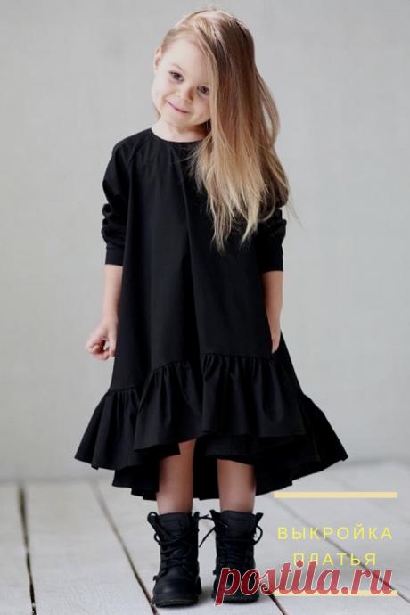 Выкройка детского платья с оборкой (рост 68-146) | Шить просто — Выкройки-Легко.рф