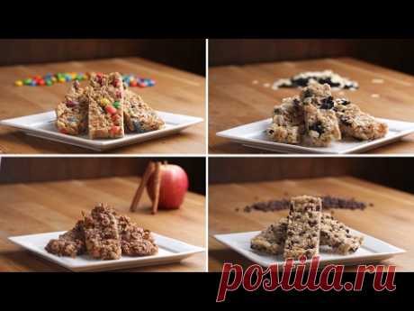 Homemade Chewy Granola Bars 4 Ways