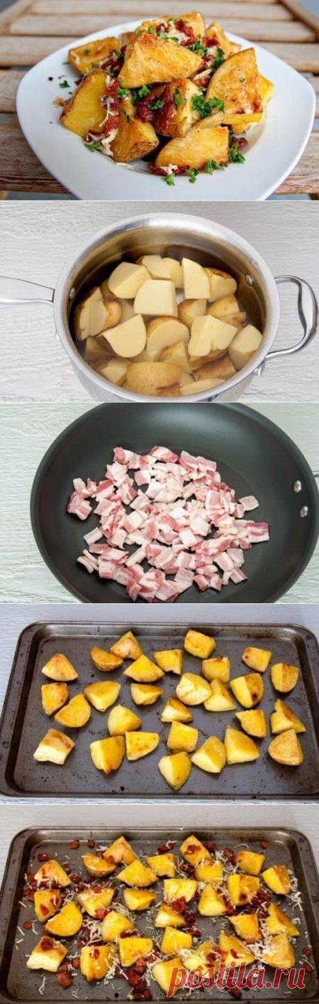 Как приготовить запеченный картофель с беконом - рецепт, ингридиенты и фотографии