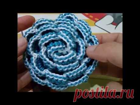 สาธิตการถักดอกไม้ตัดขอบ 2/3 (how to crochet flower.)
