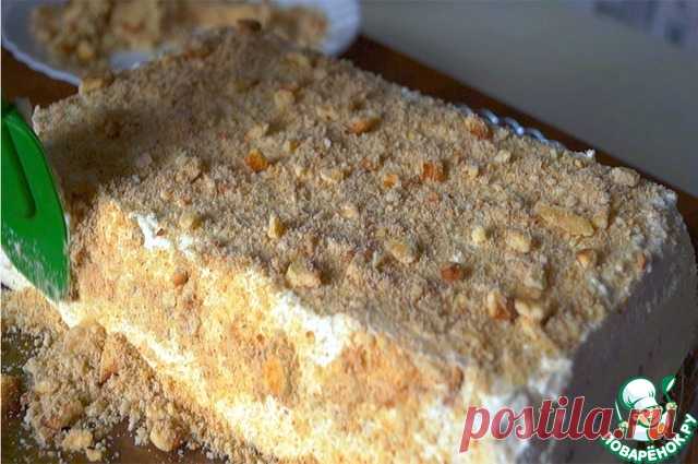 Торт без выпечки с творожным кремом - кулинарный рецепт