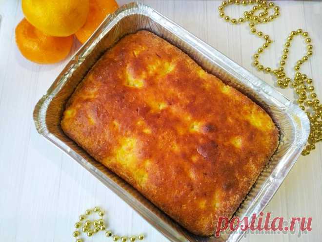 Легкий творожный кекс (запеканка) с мандаринами (без муки)!