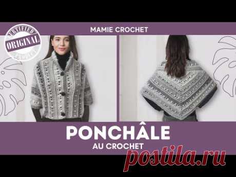 Comment faire un CHÂLE PONCHO TOUTES TAILLES ORIGINAL AU CROCHET TUTO PAS A PAS #mamiecrochet