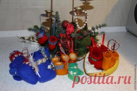 Валяем мини-валенки. Идея для сувенира, или Теплая обувь для куклы - Ярмарка Мастеров - ручная работа, handmade