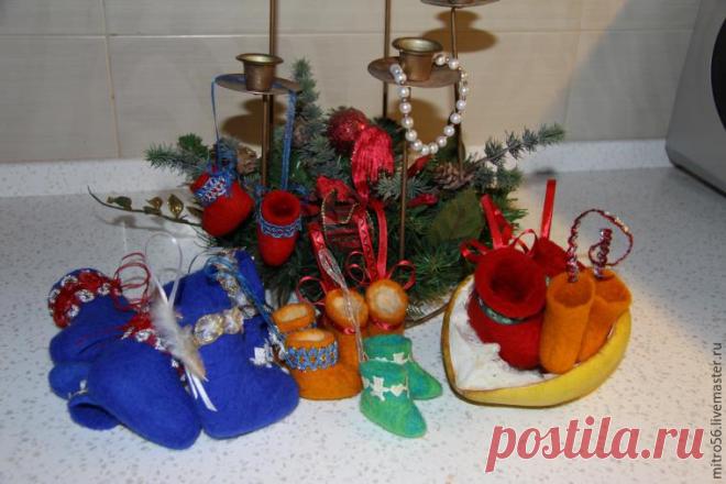 Валяем мини-валенки. Идея для сувенира, или Теплая обувь для куклы - Ярмарка Мастеров - ручная работа, handmade