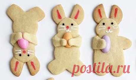 Пасхальные #рецепты_выпечки - это не только куличи или #пироги, но и вкусное #печенье, особенно, если оно оформлено в виде пасхальных мотивов

Печенье из творожного теста 
- #Рецепт примерно на 24 зайчика/кролика из творожного теста
- Как #приготовить печенье из творожного теста