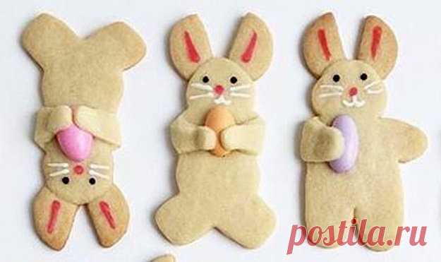 Пасхальные #рецепты_выпечки - это не только куличи или #пироги, но и вкусное #печенье, особенно, если оно оформлено в виде пасхальных мотивов

Печенье из творожного теста 
- #Рецепт примерно на 24 зайчика/кролика из творожного теста
- Как #приготовить печенье из творожного теста