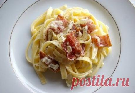 Паста карбонара со сливками