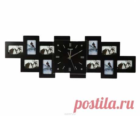 Часы настенные "T-Weid", с фоторамками, цвет: черный, 26 х 80 х 5 см - купить по выгодной цене с доставкой. Интерьер от T-Weid в интернет-магазине OZON.ru