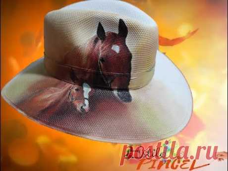 SOMBRERO DECORADO EN DECOUPAGE (English subtitles) - YouTube