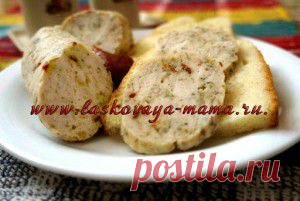Куриная колбаса в домашних условиях. Пошаговый рецепт с фото.