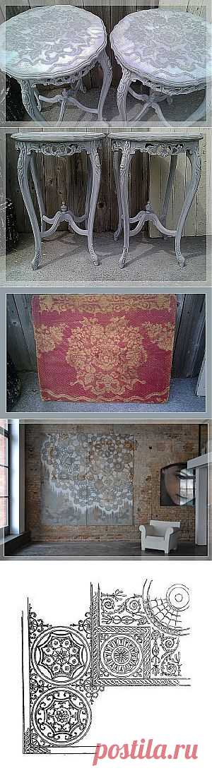 Трафарет из кружева.