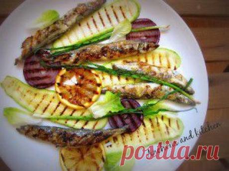 Мойва-гриль с ароматом чеснока и лимона