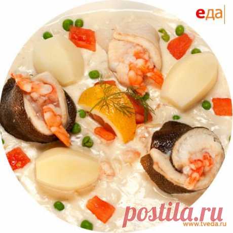 Морской язык с картофельными бочонками. Рецепт шеф-повара Сергея Малаховского. Телеканал Еда