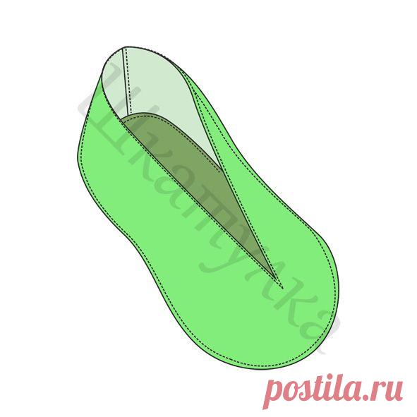 Выкройка тапочек для малыша | Шкатулка