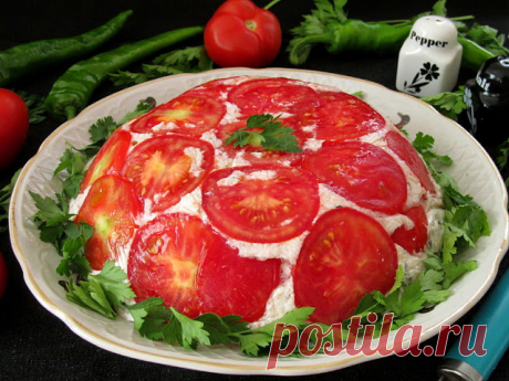 Летняя закуска из творога и овощей "Шарлотта" Это изумительно вкусная закуска!!! Легкая, ароматная, немного пикантная, и с освежающими нотками:) А, что уже и говорить о том, какая она красивая, яркая и эффектная! Без преувеличений - идеальная летняя закуска!!! А, тем кто любит посытнее, или поинтереснее, могу посоветовать добавить в начинку...