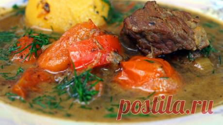 Бозбаш с мясом в казане. Восточный наваристый суп с говядиной и овощами | С Дедом За Обедом! | Дзен