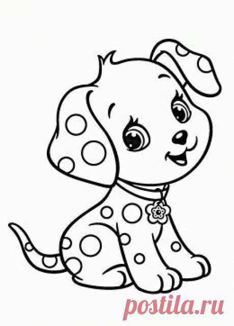(73) Cartoon Puppy coloring page for kids, animal coloring pages printables free | Templates